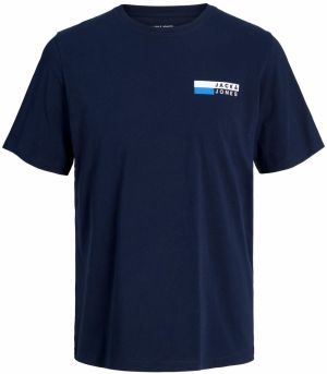 JACK & JONES Tričko  tyrkysová / tmavomodrá / biela