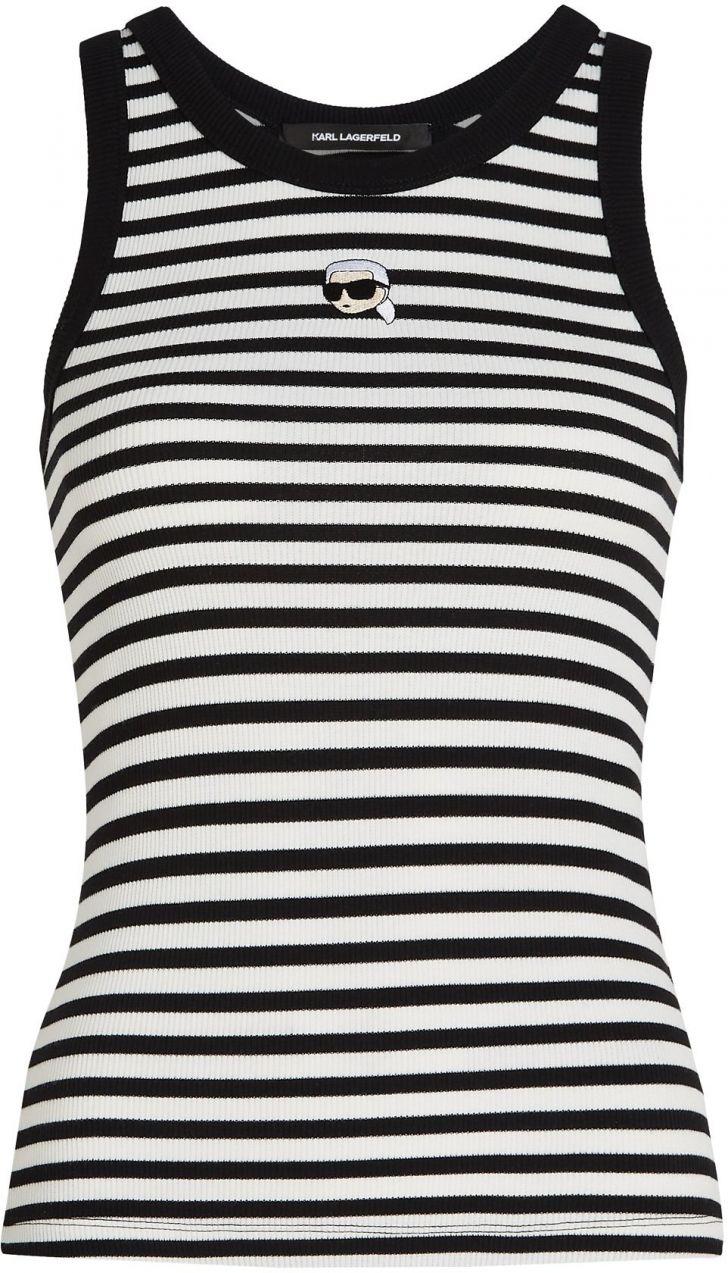 Karl Lagerfeld Top 'Ikon'  čierna / biela