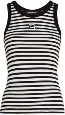 Karl Lagerfeld Top 'Ikon'  čierna / biela