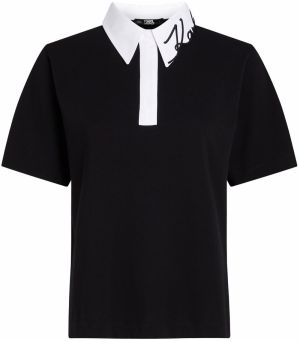 Karl Lagerfeld Tričko  čierna / biela