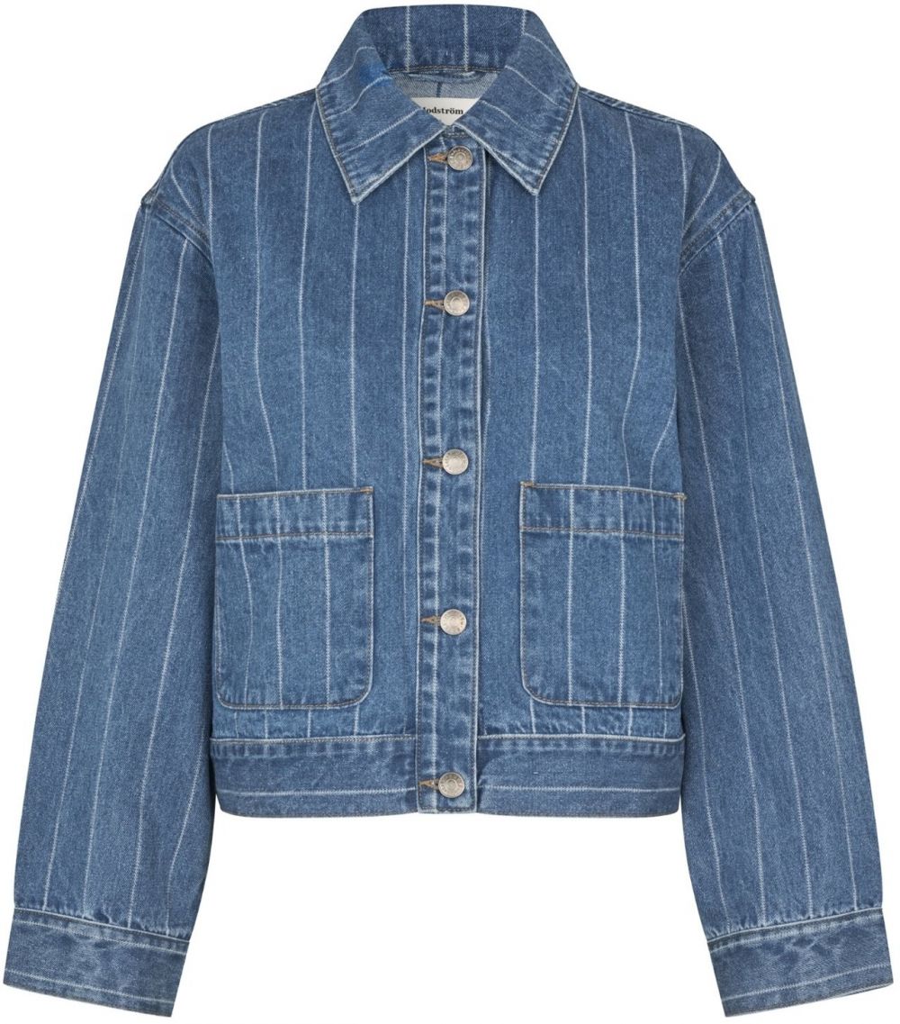 modström Prechodná bunda 'Isolde'  modrá denim / biela