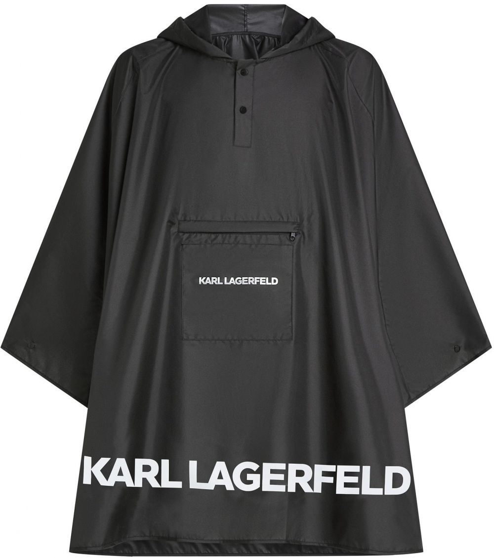 Karl Lagerfeld Funkčná bunda 'Essential'  čierna / biela