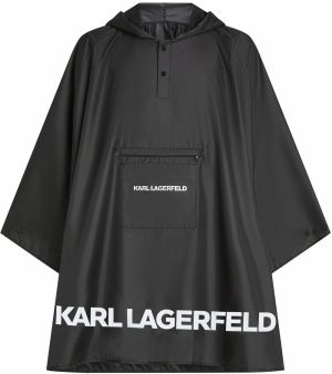 Karl Lagerfeld Funkčná bunda 'Essential'  čierna / biela