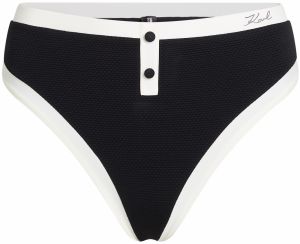 Karl Lagerfeld Bikinové nohavičky  čierna / biela