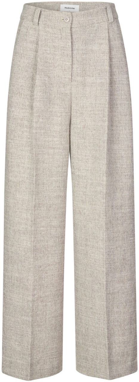 modström Nohavice s pukmi 'Kiera'  tmelová / tmavobéžová / šedobiela