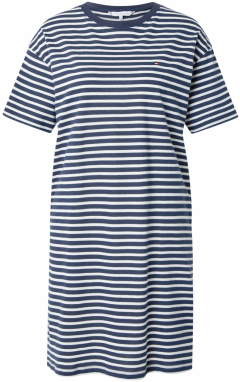 TOMMY HILFIGER Nočná košieľka  námornícka modrá / biela