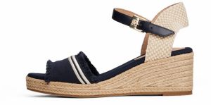 TOMMY HILFIGER Sandále  tmavomodrá / biela
