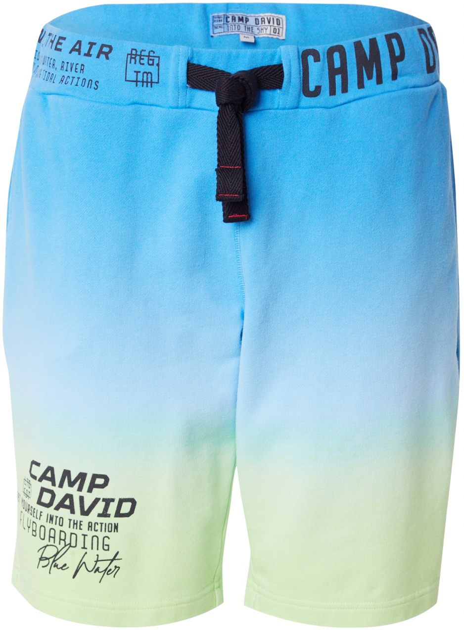 CAMP DAVID Nohavice  nebesky modrá / žltá / čierna