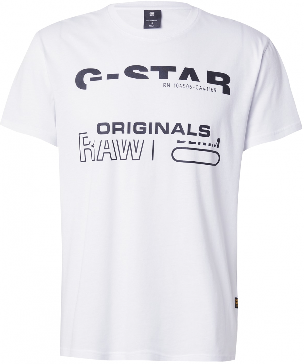 G-STAR Tričko  čierna / biela