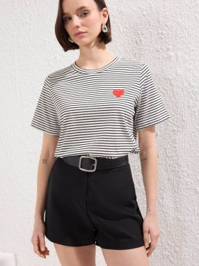Trendyol Tričko  červená / čierna / biela