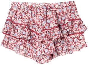 Bershka Sukňa  modrosivá / purpurová / biela
