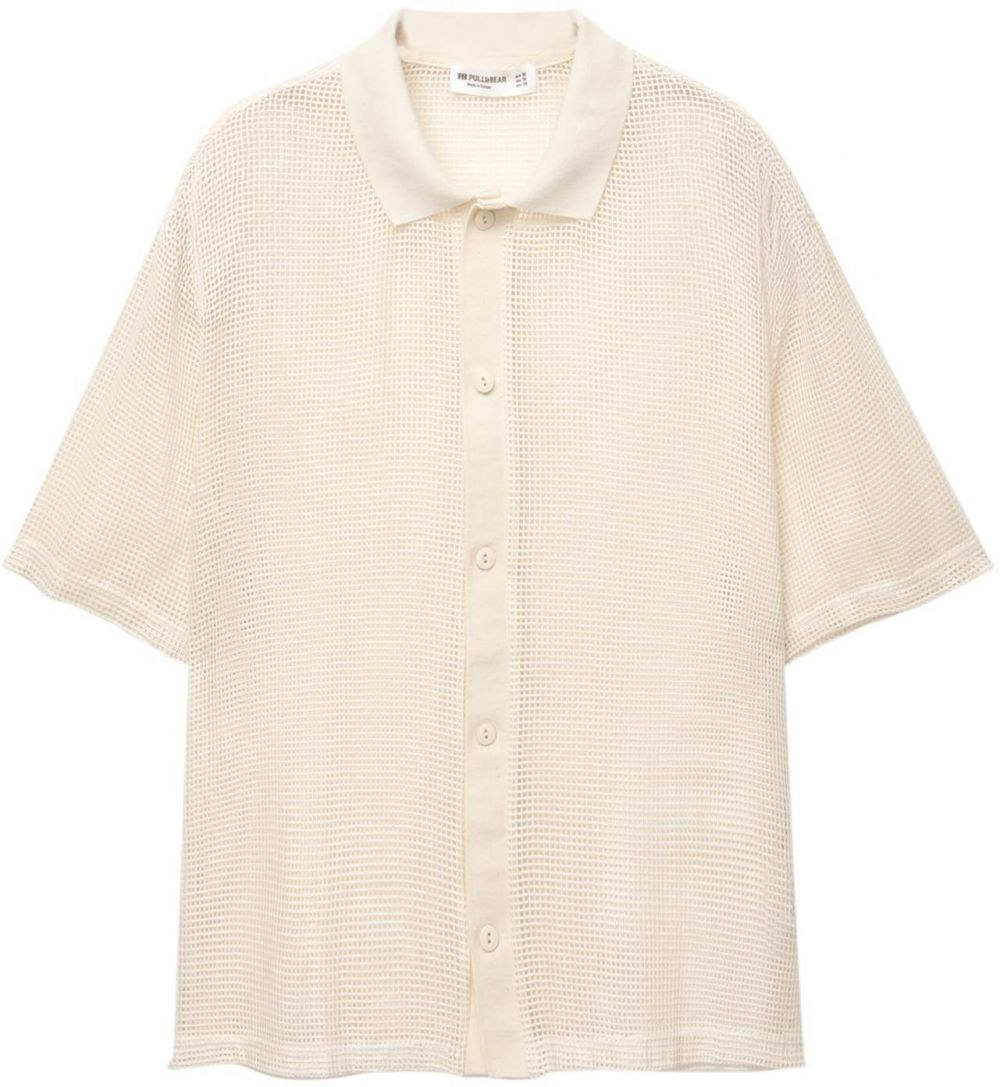 Pull&Bear Košeľa  biela ako vlna