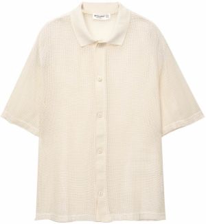 Pull&Bear Košeľa  biela ako vlna