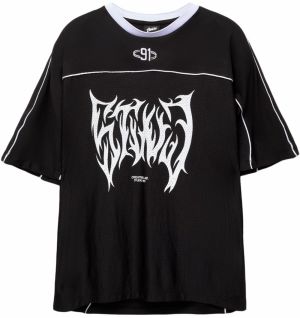 Pull&Bear Tričko 'STWD'  čierna / biela