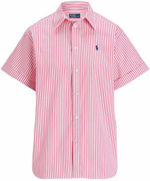 Polo Ralph Lauren Blúzka  ružová / šedobiela