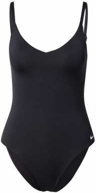 Nike Swim Športové jednodielne plavky  čierna / biela