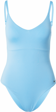 Nike Swim Športové jednodielne plavky  svetlomodrá / čierna
