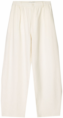 Bershka Chino nohavice  šedobiela