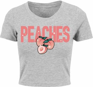 Mister Tee Tričko 'Peaches'  sivá melírovaná / jedľová / broskyňová / lososová