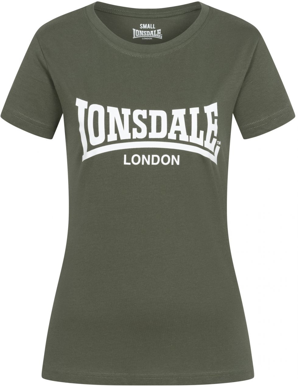 LONSDALE Tričko 'CARTMEL'  olivová / biela