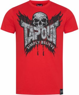 Tapout Tričko 'Creston'  sivá / červená / čierna