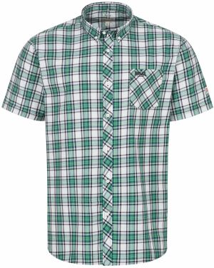 LONSDALE Košeľa ' BRIXWORTH '  zelená / čierna / biela
