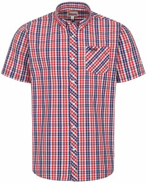 LONSDALE Košeľa ' BRIXWORTH '  modrá / červená / biela