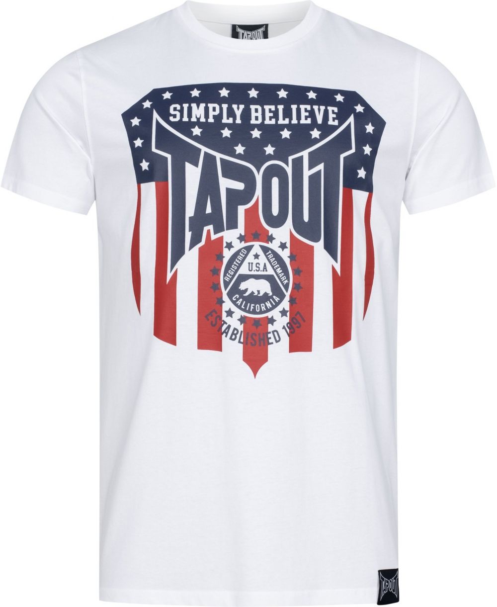 Tapout Tričko 'Tapericano'  modrá / červená / biela