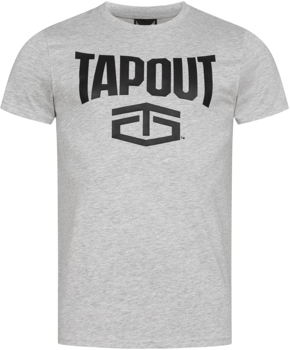Tapout Tričko 'Active'  sivá melírovaná / čierna