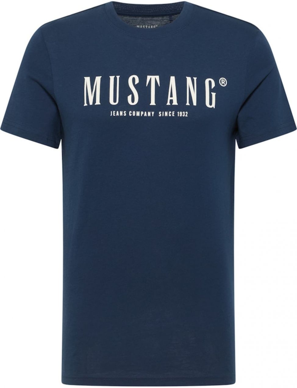 MUSTANG Tričko 'STYLE AUSTIN'  námornícka modrá / biela