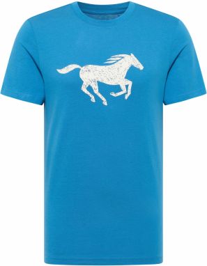 MUSTANG Tričko 'AUSTIN'  modrá / sivá / biela