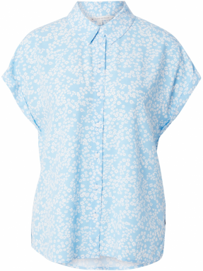 TOM TAILOR DENIM Blúzka  nebesky modrá / biela