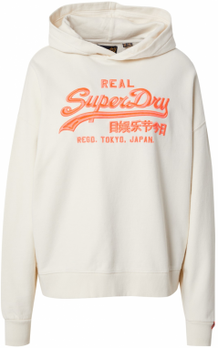 Superdry Mikina  krémová / lososová