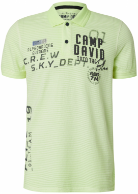 CAMP DAVID Tričko  citrónová žltá / čierna