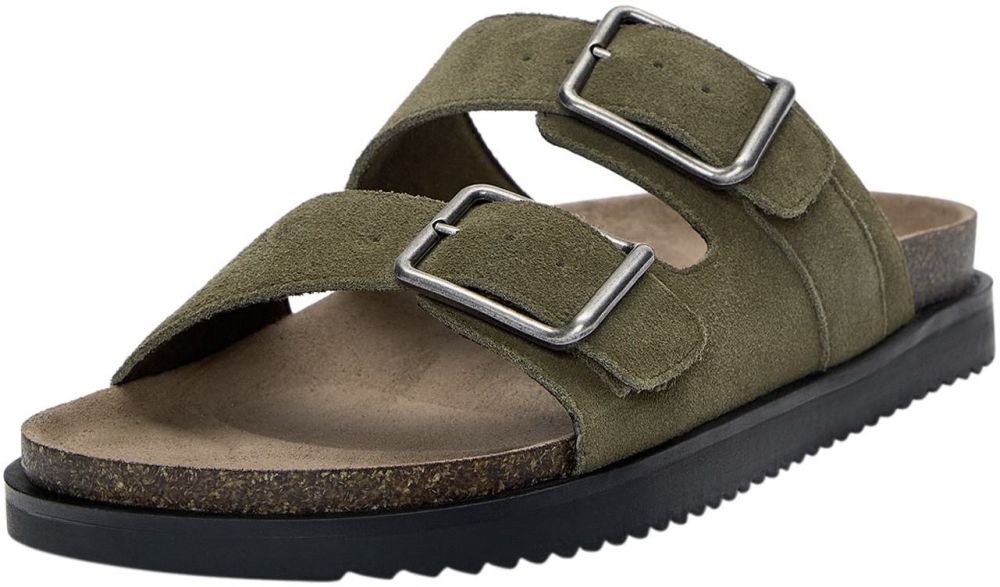Pull&Bear Šľapky  kaki