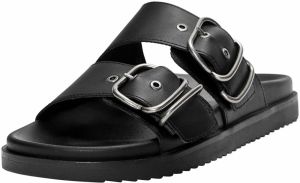 Pull&Bear Šľapky  čierna / strieborná
