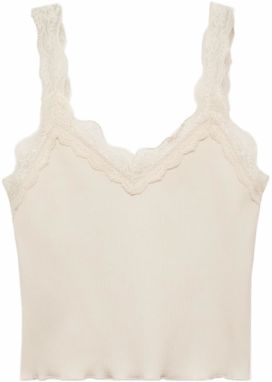MANGO Top 'RAVEN'  šedobiela