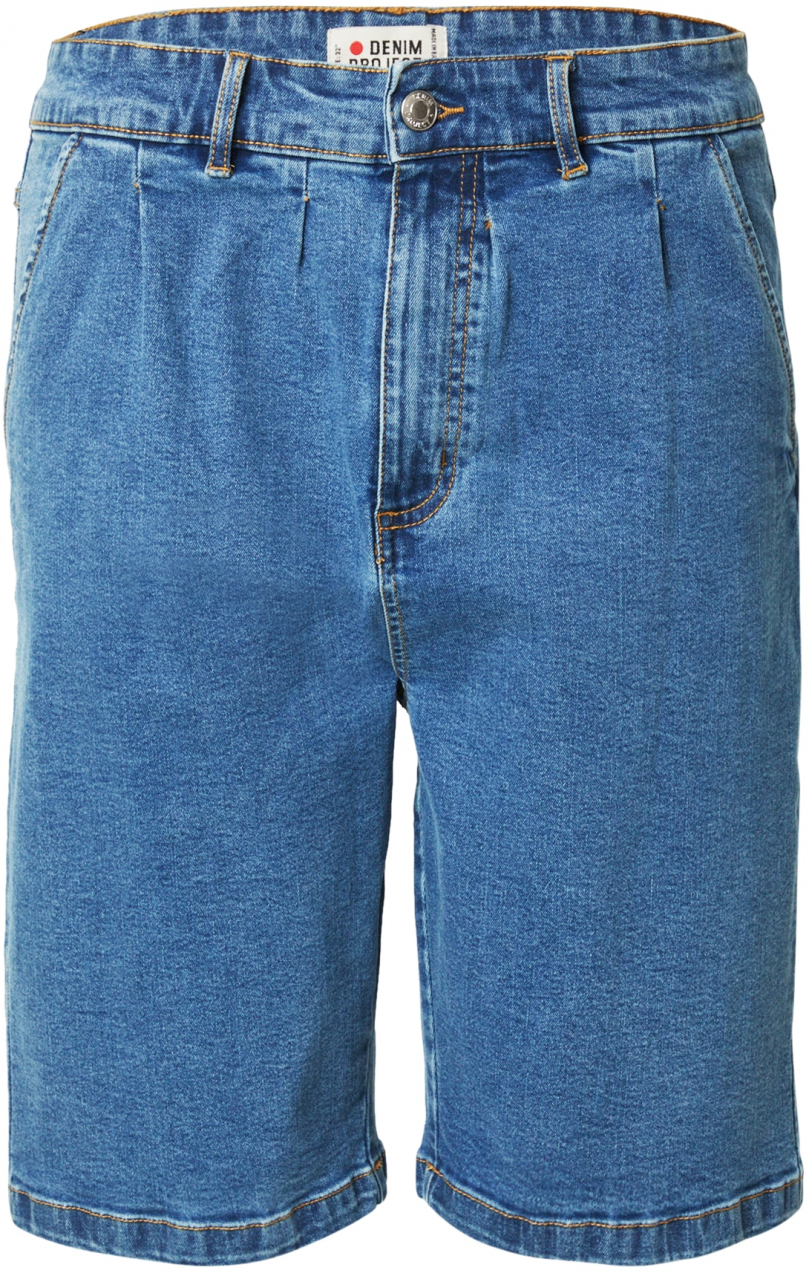 Denim Project Plisované rifle  modrá denim