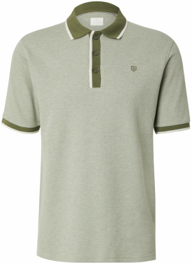 Jack & Jones Premium Tričko 'JPRCCLOGAN'  olivová / pastelovo zelená / biela