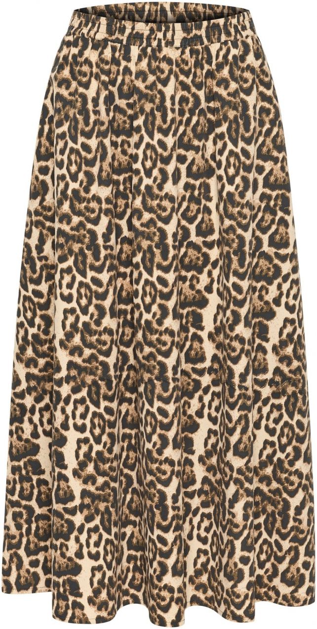 Kaffe Sukňa 'Leopra'  béžová / hnedá / čierna