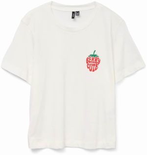 VERO MODA Tričko 'VMBERTA METTE'  zelená / červená / biela