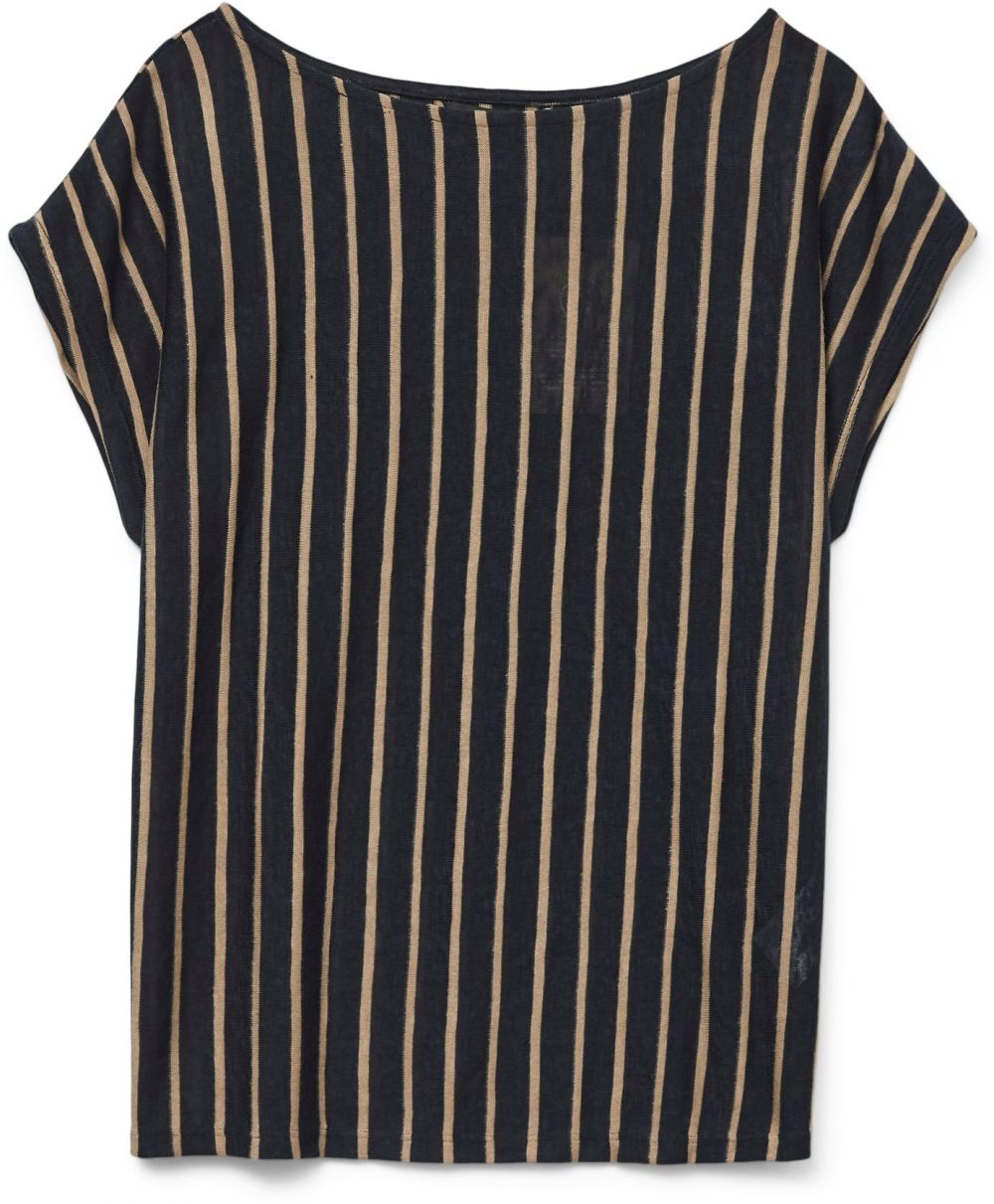 VERO MODA Tričko 'VMLANA'  námornícka modrá / mokka