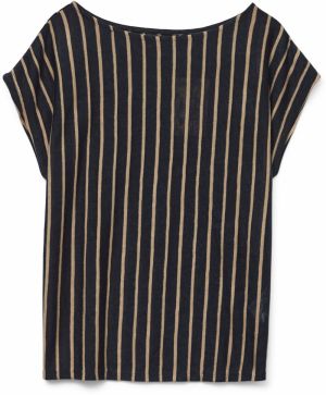 VERO MODA Tričko 'VMLANA'  námornícka modrá / mokka