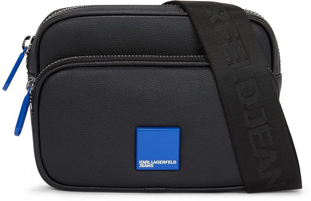 KARL LAGERFELD JEANS Taška cez rameno  modrá / čierna / biela