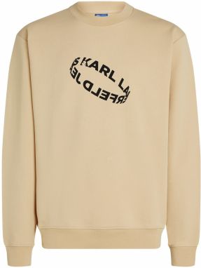KARL LAGERFELD JEANS Mikina  piesková / čierna