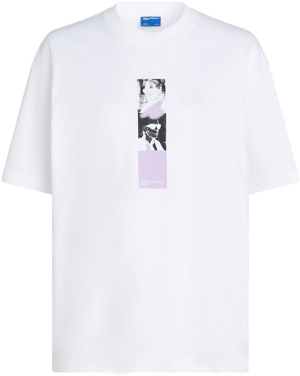 KARL LAGERFELD JEANS Tričko  levanduľová / čierna / biela
