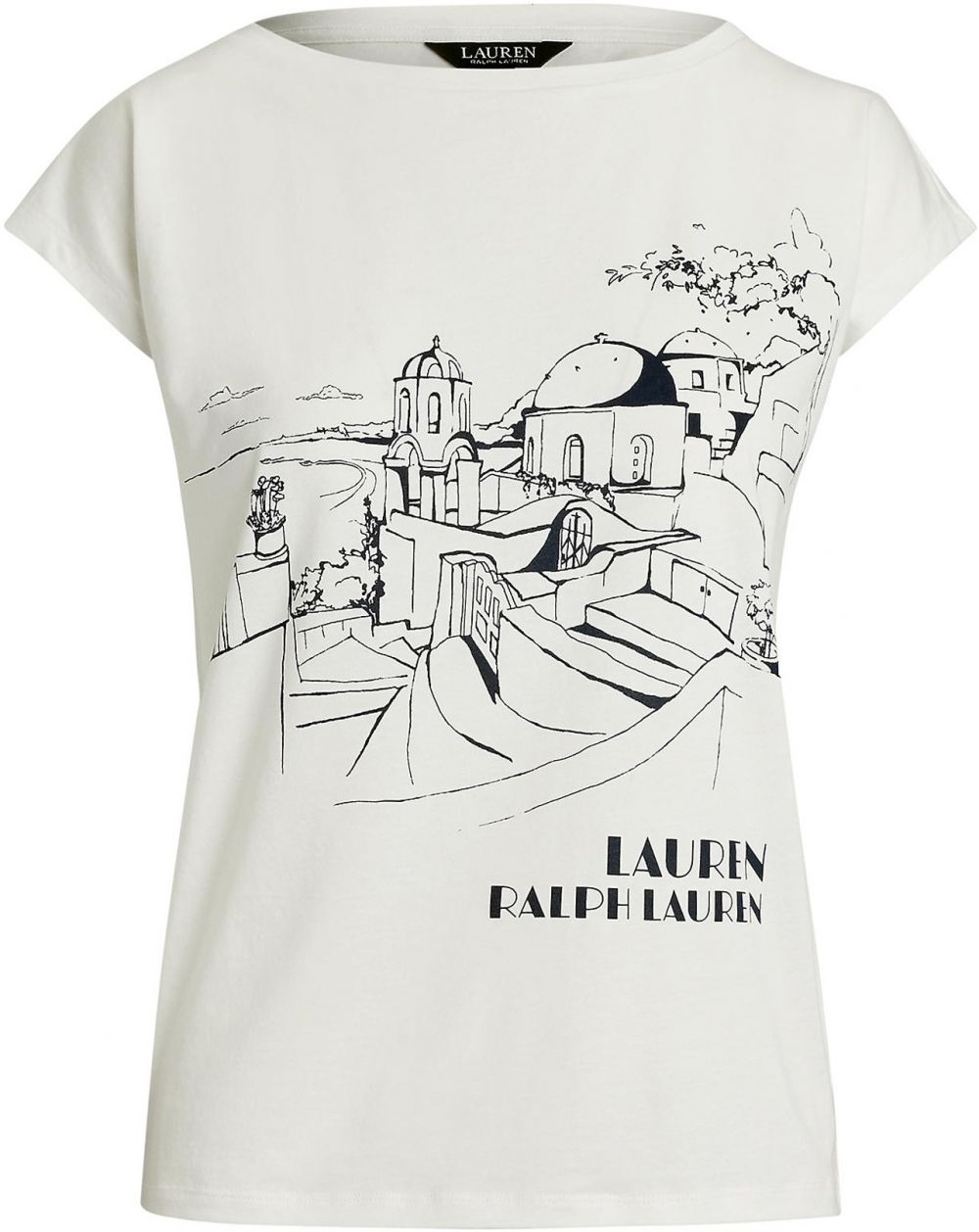 Lauren Ralph Lauren Tričko  čierna / biela