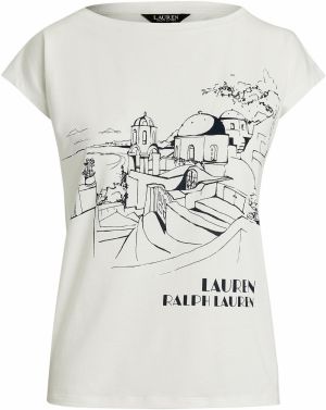 Lauren Ralph Lauren Tričko  čierna / biela