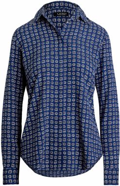 Lauren Ralph Lauren Blúzka  modrá / biela