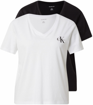 Calvin Klein Jeans Tričko  čierna / šedobiela